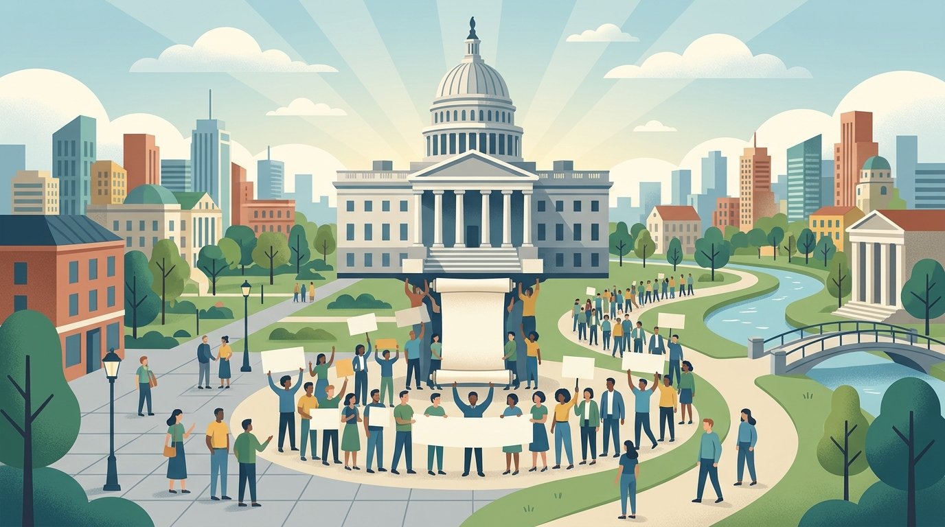 Illustration: Protest as a pillar of democracy