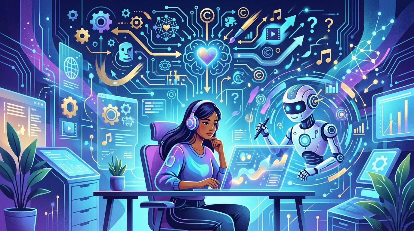 Illustration: AI Copyright Questions Every Creator Should Understand