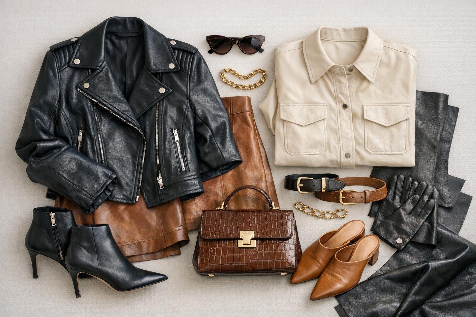 Leather fashion design